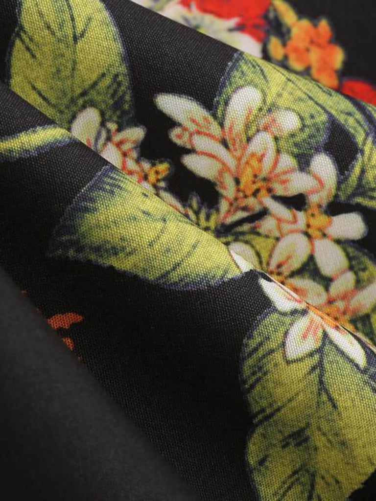This Multicolor 1950s Frida Floral A-Line Skirt spins 1950s stories with every step