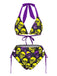 This 1950s Skull Halter Swimsuit carries 1950s vacation dreams in every stitch