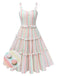 Multicolor 1950s Spaghetti Strap Striped Dress, vintage dress, retro fashion, rockabilly, pin-up fashion - perfect for women who love vintage and retro fashion