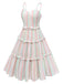 Multicolor 1950s Spaghetti Strap Striped Dress, vintage dress, retro fashion, rockabilly, pin-up fashion - perfect for women who love vintage and retro fashion
