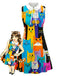 Multicolor 1960s Cats A-Line Peter Pan Collar Dress, vintage dress, retro fashion - perfect for women who love vintage and retro fashion