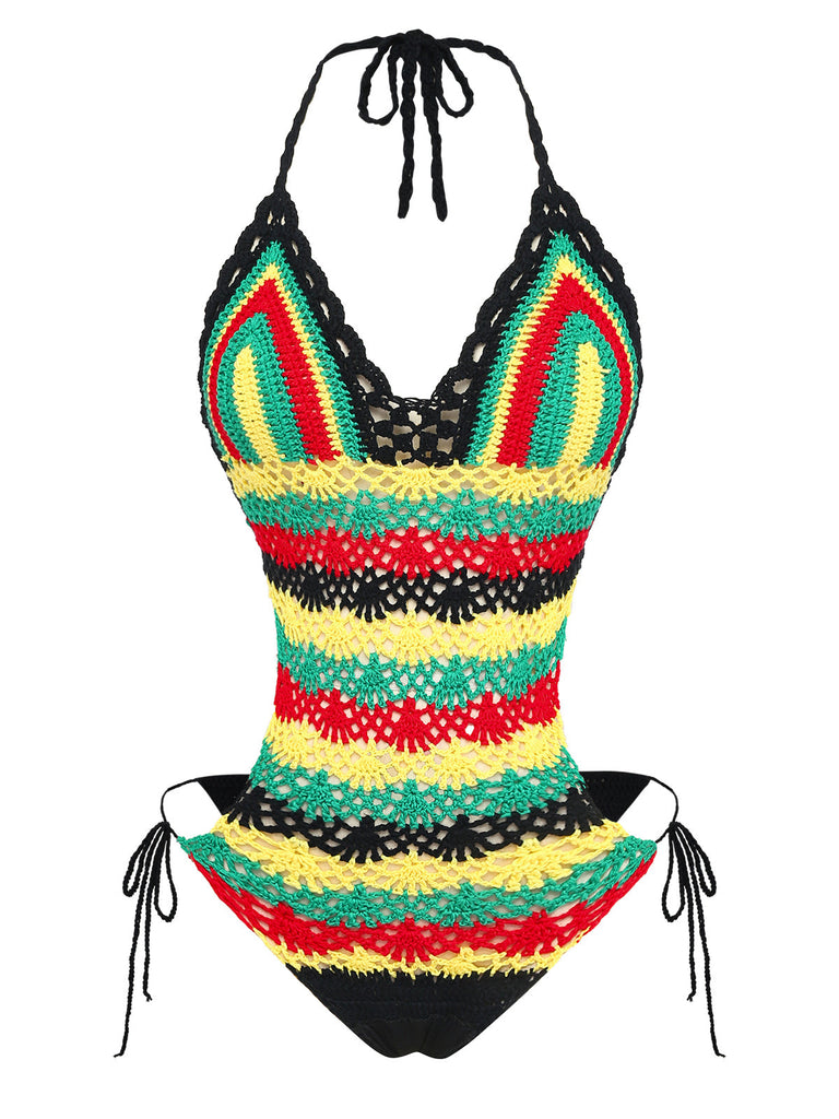 1960s Crochet One Piece One Piece Swimsuit