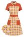 Multicolor 1960s Daisy Lapel Belt Dress, vintage dress, retro fashion - perfect for women who love vintage and retro fashion