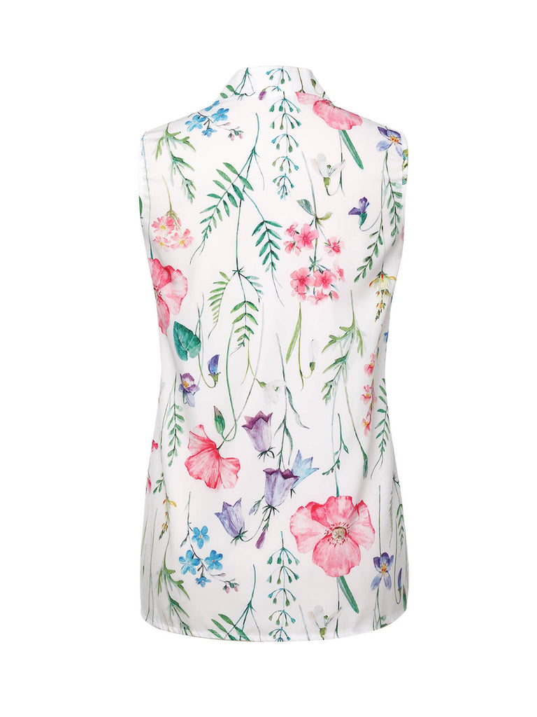 Multicolor 1960s Floral Surplice V Neck Tops, vintage top, retro blouse - perfect for women who love vintage and retro fashion