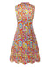 Multicolor 1960s Pearl Button Sleeveless Dress, vintage dress, retro fashion - perfect for women who love vintage and retro fashion