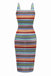 Multicolor 1960s Suspender Side Slit Pencil Dress: where 1960s romance meets her modern spirit