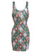 Multicolor 1970s Argyle Sequined Bodycon Dress - vintage dress, retro fashion