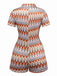 Multicolor 1970s Boho Trees Lapel Romper - vintage jumpsuit, retro fashion