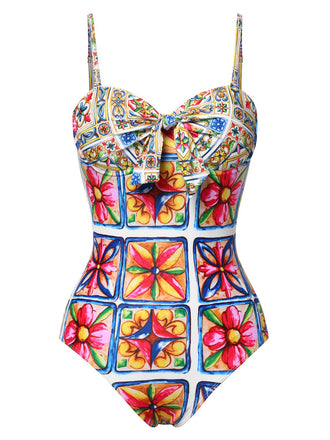 1970s Floral Back CutOut Swimsuit | 1970s | vintage swimsuit, retro beachwear