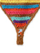 Multicolor 1970s Striped Tassel Crochet Halter Bikini Set | vintage swimwear, retro swimsuit, pin-up style - perfect for retro fashion enthusiasts