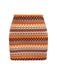 Multicolor 1970s Zigzag Knit Mini Skirt - vintage skirt, retro style
