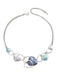 Multicolor Shell Necklace & Earrings Set - vintage fashion, retro style