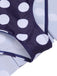 Navy Blue 1940s Polka Dot Halter Swimsuit — vintage elegance for the modern woman