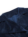 Navy Blue 1950s Corduroy Long Coat - vintage fashion, retro style