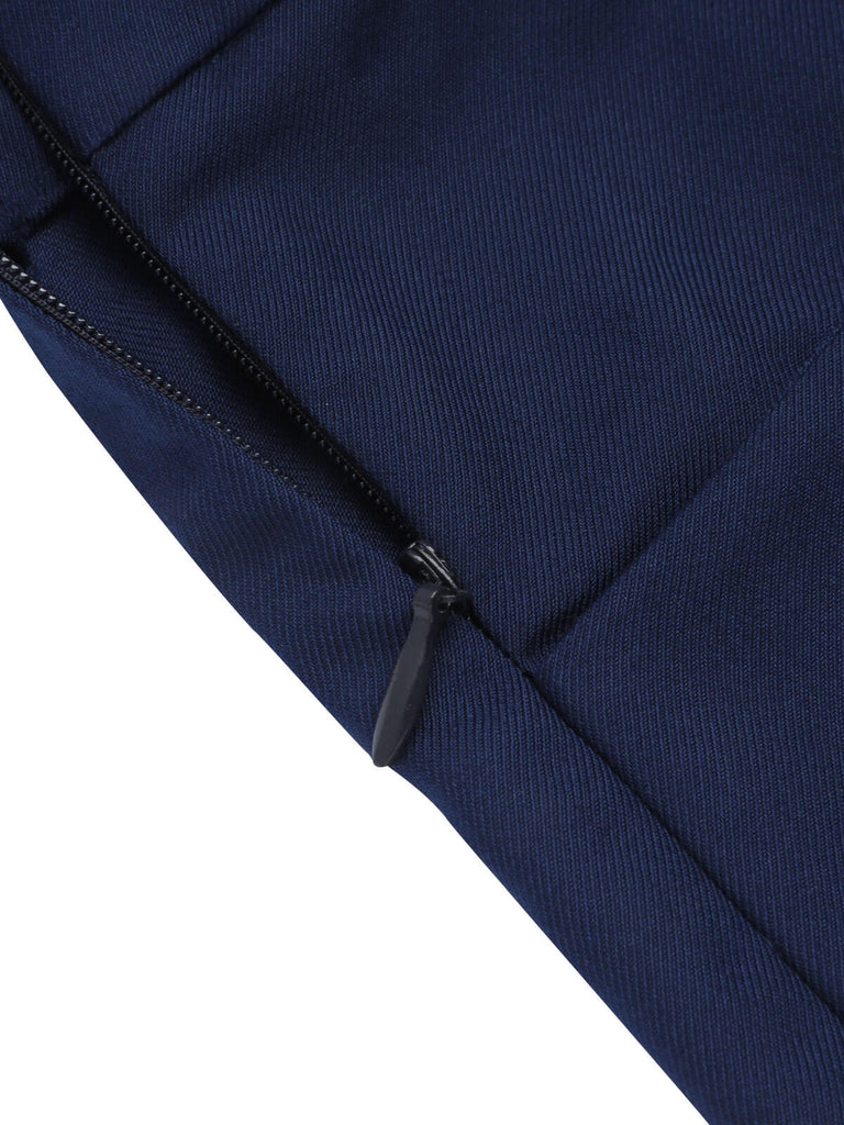 Navy Blue 1950s Solid Button Shorts, vintage fashion, retro style - perfect for women who love vintage and retro fashion