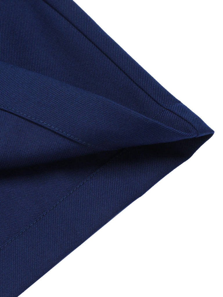 Navy Blue 1950s Solid Button Shorts, vintage fashion, retro style - perfect for women who love vintage and retro fashion