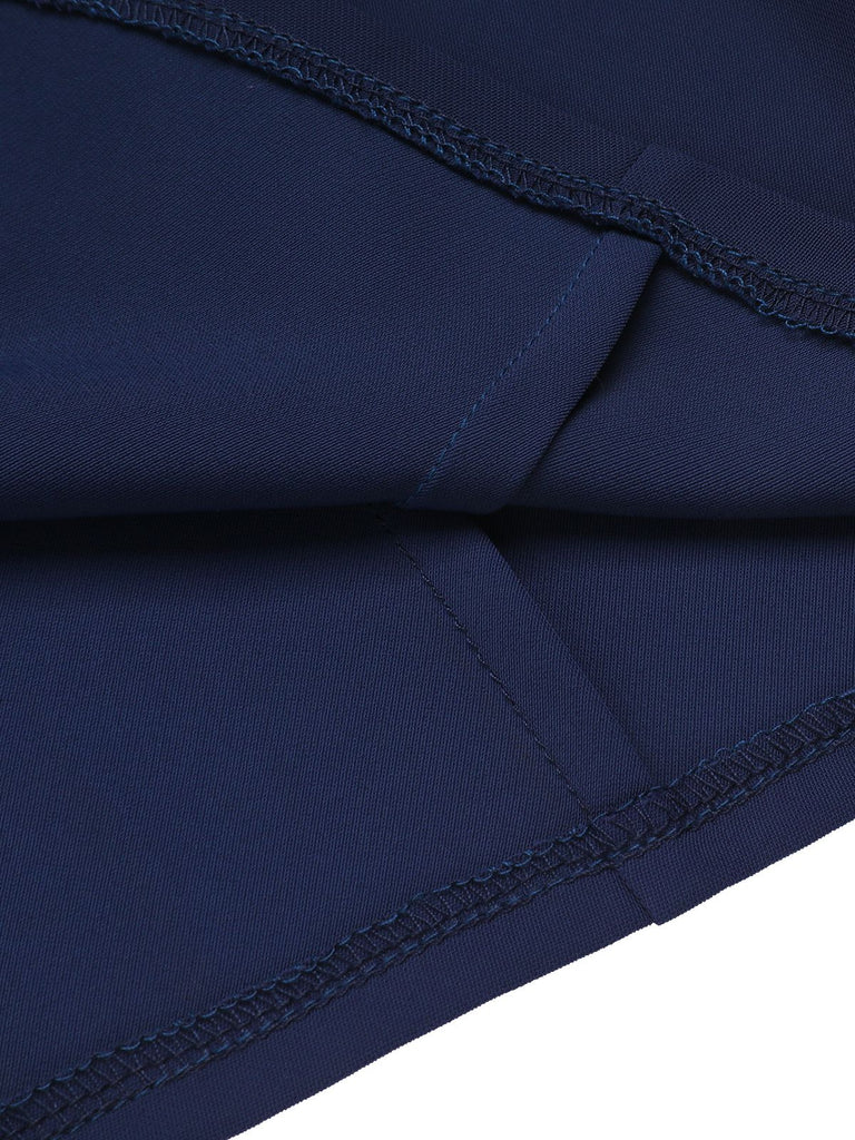 Navy Blue 1950s Solid Sailor Collar Blouse, vintage top, retro blouse - perfect for women who love vintage and retro fashion