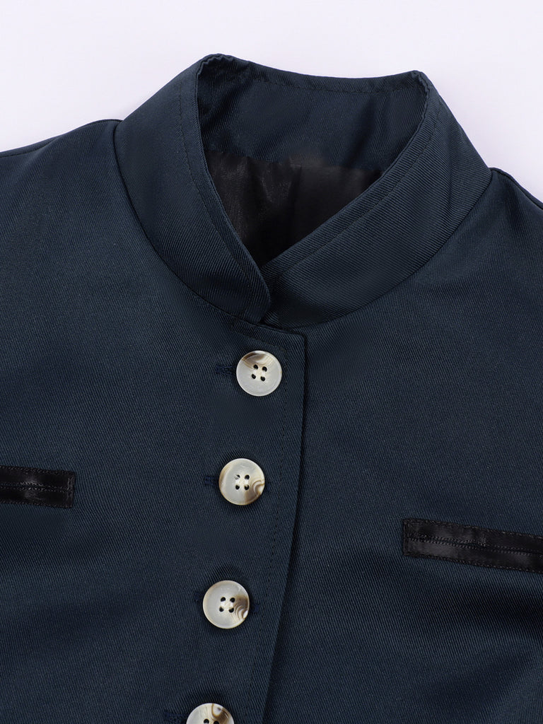 Navy Blue 1950s Vintage Jacket 3