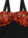 Orange 1940s Floral Lace Dress With Cape & Hat - vintage dress, retro fashion