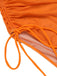 Orange 1940s Solid Swimsuit & High Low Cover-Up, vintage swimsuit, pin-up swimwear - perfect for women who love vintage and retro fashion