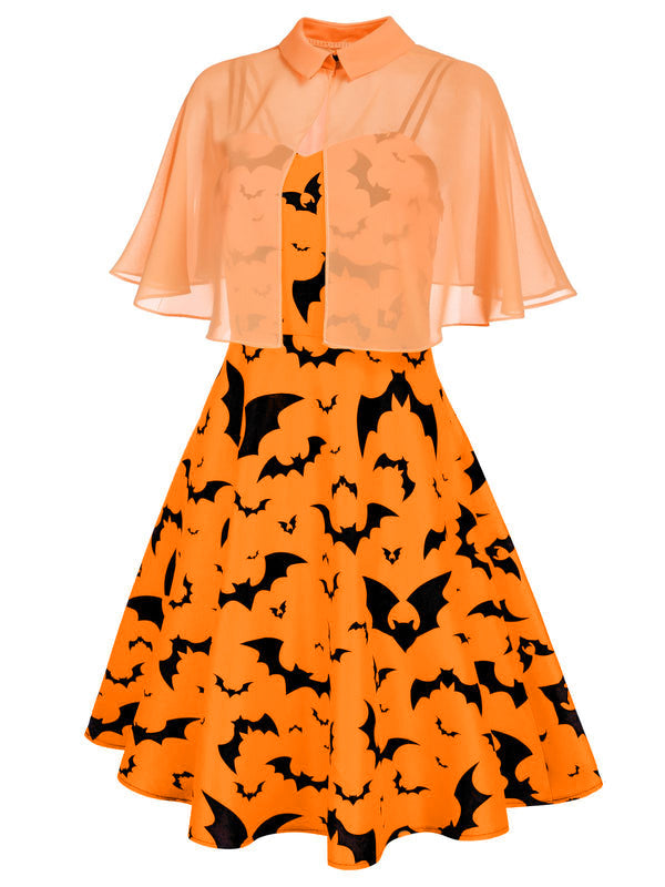 1950s Cape Patchwork Swing Dress | 1950s | vintage dress, retro fashion