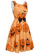 Orange 1950s Halloween Sleeveless Beading Dress: timeless style reimagined