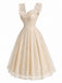 Orange 1950s Lace Vintage Classic Dress 3
