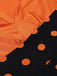 She slips into this Orange 1950s Pumpkin Face Sweetheart Neck Dress and suddenly it's a 1950s daydream