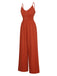 Orange 1950s Solid Button Suspender Jumpsuit, vintage romper, retro jumpsuit - perfect for women who love vintage and retro fashion