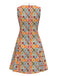 Orange 1960s Daisy Peter Pan Collar Dress - vintage dress, retro fashion