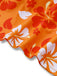 Orange 1960s Floral Backless Bikini Set - vintage swimwear, retro swimsuit, pin-up style for vintage lovers