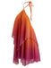 Orange 1960s Gradient Halter Layered Chiffon Mini Dress, vintage dress, retro fashion - perfect for women who love vintage and retro fashion