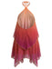 Orange 1960s Gradient Halter Layered Chiffon Mini Dress, vintage dress, retro fashion - perfect for women who love vintage and retro fashion