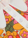 Orange 1960s Lapel Flowers Patchwork Dress: timeless style reimagined