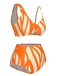 Orange 1960s Strap Stripe Swimsuit, vintage swimsuit, pin-up swimwear - perfect for women who love vintage and retro fashion