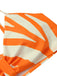Orange 1960s Strap Stripe Swimsuit, vintage swimsuit, pin-up swimwear - perfect for women who love vintage and retro fashion