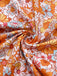 Orange 1970s Floral Print Wide Leg Jumpsuit - vintage jumpsuit, retro fashion