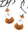 Orange Halloween Ghost & Pumpkin Earrings: vintage detail work for the woman who notices