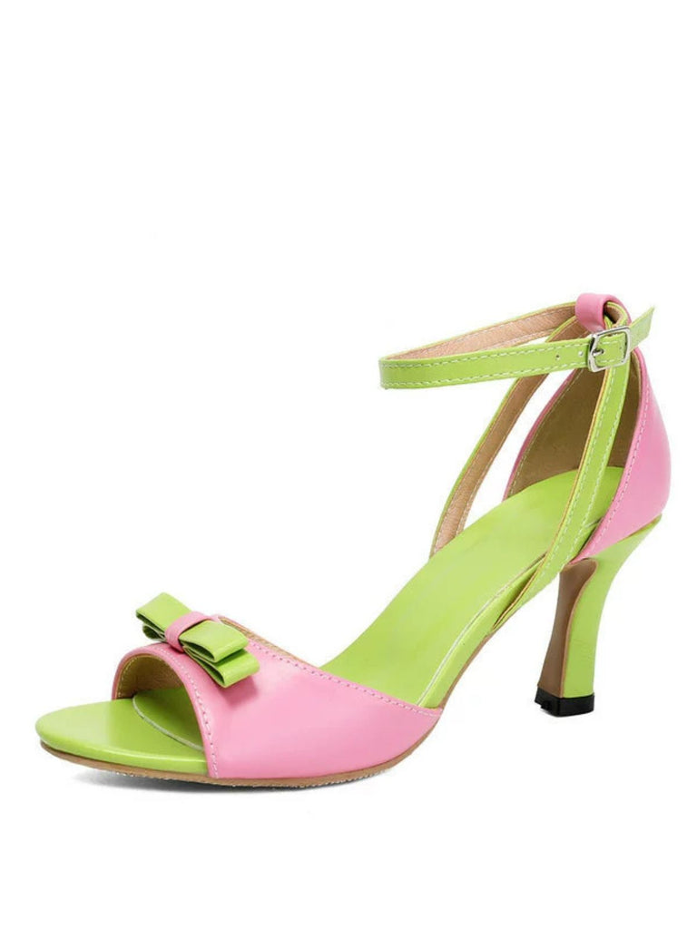 Elegant Pointed Toe Chunky Heel Sandals 4