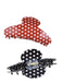 PVC Polka Dot Valentine's Shark Hair Claw - vintage fashion, retro style