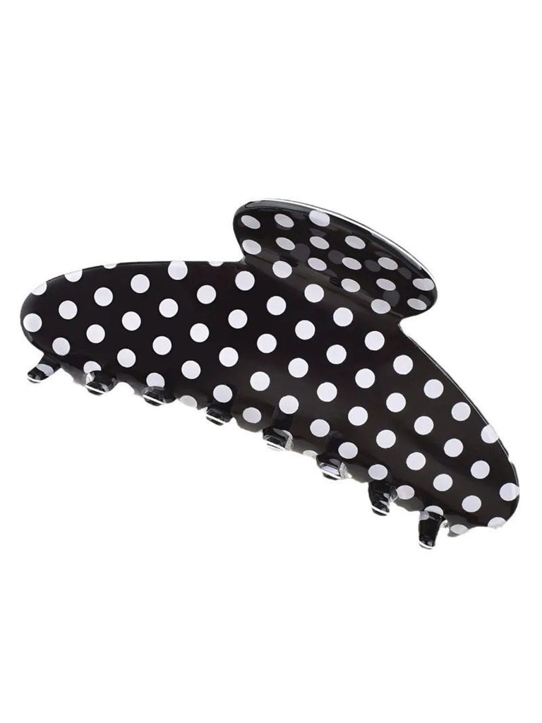 PVC Polka Dot Valentine's Shark Hair Claw - vintage fashion, retro style