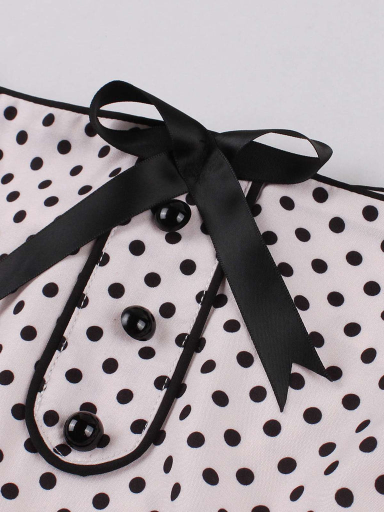 Pale Pink 1950s Polka Dots Swing Dress, vintage dress, retro fashion, rockabilly, pin-up fashion - perfect for women who love vintage and retro fashion