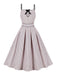 Pale Pink 1950s Polka Dots Swing Dress, vintage dress, retro fashion, rockabilly, pin-up fashion - perfect for women who love vintage and retro fashion
