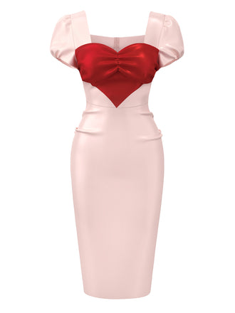 Pale 1960s Heart Puff Pencil | 1960s | vintage dress, retro fashion