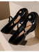 Patent Leather Mary Jane Thick Heel Shoes: timeless vintage elegance she makes her own