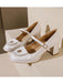 She finds her vintage story in this Patent Leather Mary Jane Thick Heel Shoes