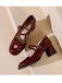 Patent Leather Mary Jane Thick Heel Shoes — vintage style that transcends decades