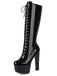Patent Leather Sky-High Stiletto Boots - vintage fashion, retro style