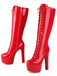 Patent Leather Sky-High Stiletto Boots - vintage fashion, retro style