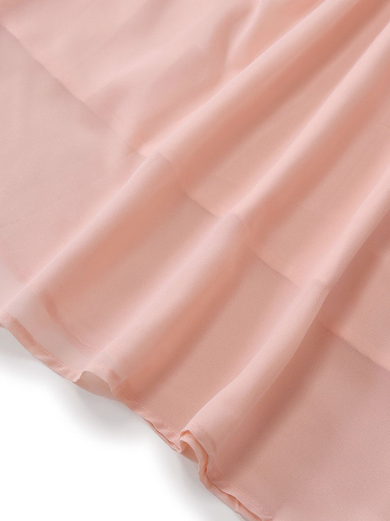 Peach 1940s Halter Cutout Button-Front Maxi Dress | vintage dress, retro fashion, elegant style - perfect for retro fashion enthusiasts